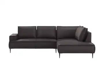 uno Ecksofa Olmo rechts Grau Mikrofaser in Leder-Optik