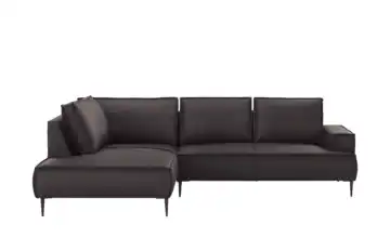 uno Ecksofa Olmo links Grau Mikrofaser in Leder-Optik