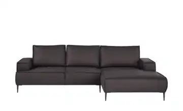 uno Ecksofa Olmo rechts Mikrofaser in Leder-Optik Grau