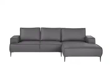 uno Ecksofa Olmo rechts Mikrofaser in Leder-Optik Graphit