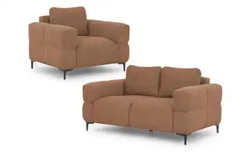 S-STYLE Polstergarnitur 2+1 Cardea Rubinrot