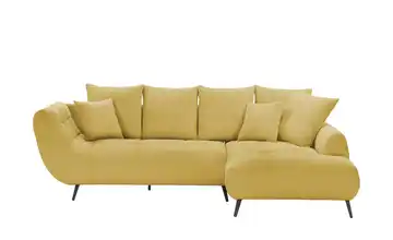 bobb Ecksofa Bellani III Gelb Feincord rechts
