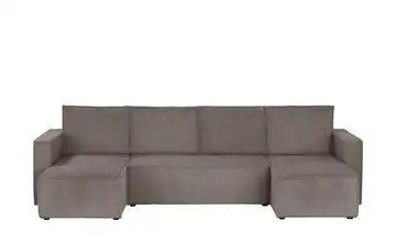 Wohnlandschaft mit Schlaffuntion Cleo Taupe