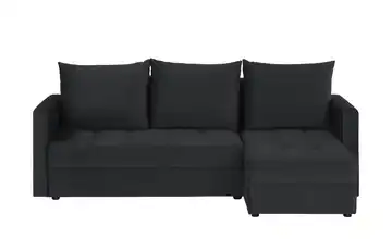 Ecksofa mit Schlaffunktion Mirage Schwarz