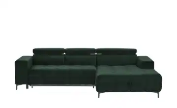 switch Ecksofa aus Mikrofaser Caro Flaschengrün Mikrofaser in Samt-Optik rechts Erweiterte Funktion