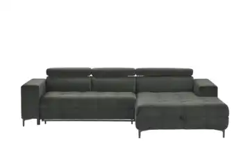 switch Ecksofa aus Mikrofaser Caro Anthrazit Mikrofaser in Samt-Optik rechts Erweiterte Funktion