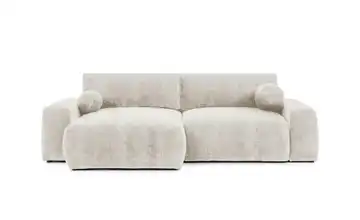 S-STYLE Ecksofa mit Schlaffunktion Puffy links Beige