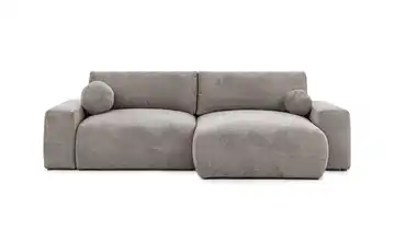 S-STYLE Ecksofa mit Schlaffunktion Puffy rechts Taupe