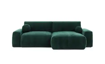 S-STYLE Ecksofa mit Schlaffunktion Puffy rechts Grün