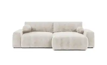 S-STYLE Ecksofa mit Schlaffunktion Puffy rechts Beige
