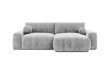 S-STYLE Ecksofa mit Schlaffunktion Puffy rechts Hellgrau