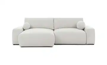 S-STYLE Ecksofa mit Schlaffunktion Puffy links Creme