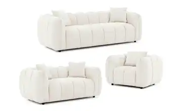 S-STYLE Polstergarnitur 3+2+1 Nubira Creme