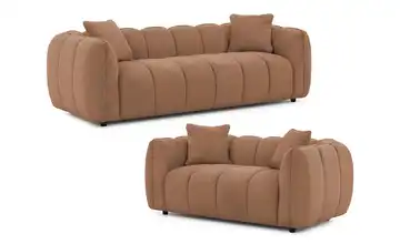 S-STYLE Polstergarnitur 3+2 Nubira Terracotta