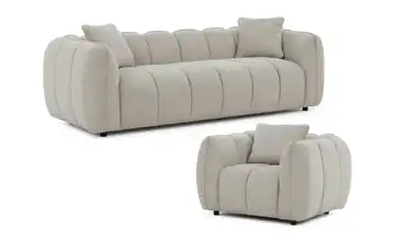S-STYLE Polstergarnitur 3+1 Nubira Taupe