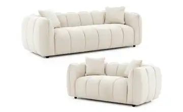 S-STYLE Polstergarnitur 3+2 Nubira Beige