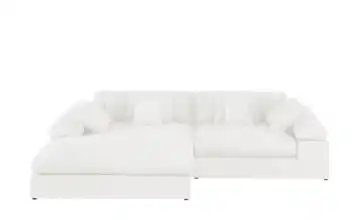 smart Ecksofa Lianea links Weiß Boucléstoff