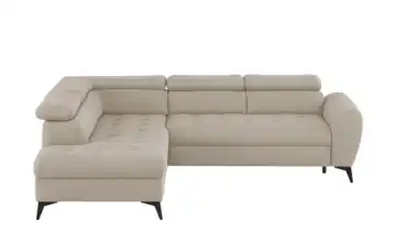 switch Ecksofa mit Schlaffunktion Deen links Grundfunktion Cappuccino