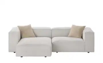 Ecksofa Noé links Flachgewebe grob Grau