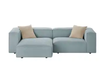 Ecksofa Noé links Flachgewebe grob Blau