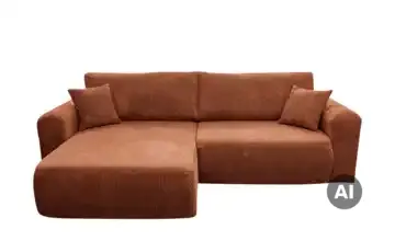Ecksofa mit Schlaffunktion Henna Terracotta Cordstoff