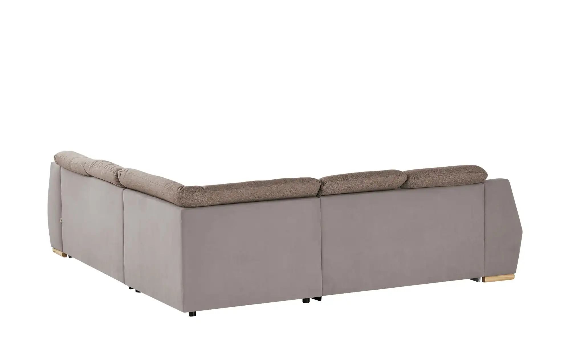 Ecksofa | Moccabraun / Dunkelbeige