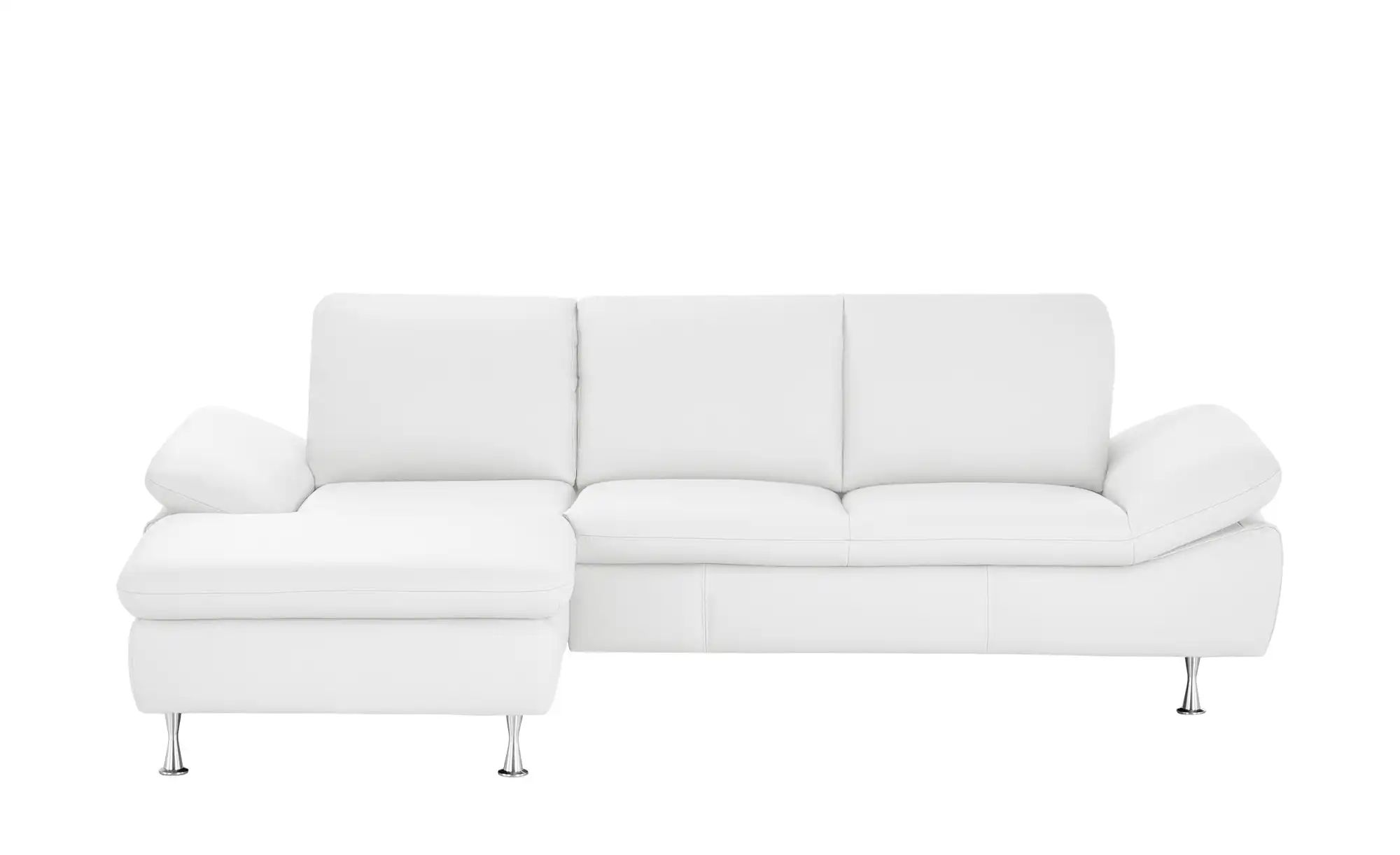 smart Ecksofa weiß - Leder Omega