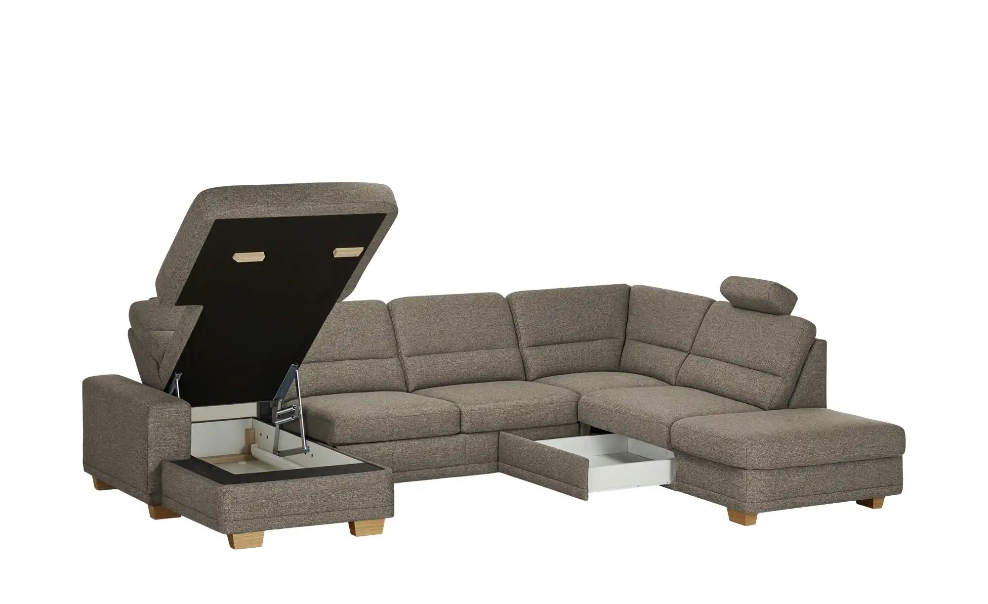 Meinsofa Wohnlandschaft Marc ¦ Braun ¦ MaßE (Cm): B: 311 H: 85 T: 234.0 PolstermöBel > Sofas > Wohnlandschaften - HöFfner-image
