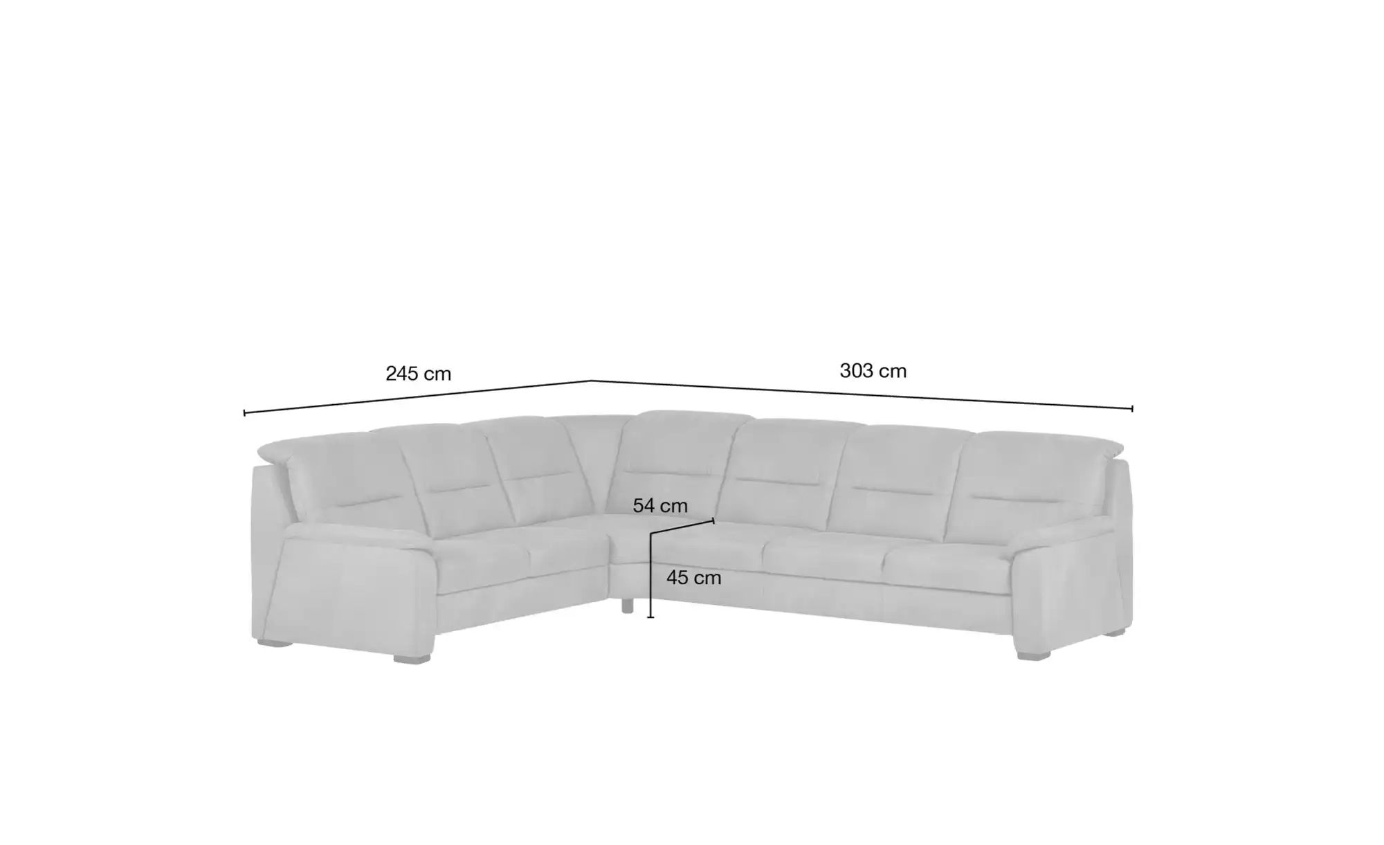 Kollektion Kraft Ecksofa Vera ¦ Braun ¦ MaßE (Cm): B: 303 H: 92 T: 245.0 PolstermöBel > Sofas > Ecksofas - MöBel Kraft-image