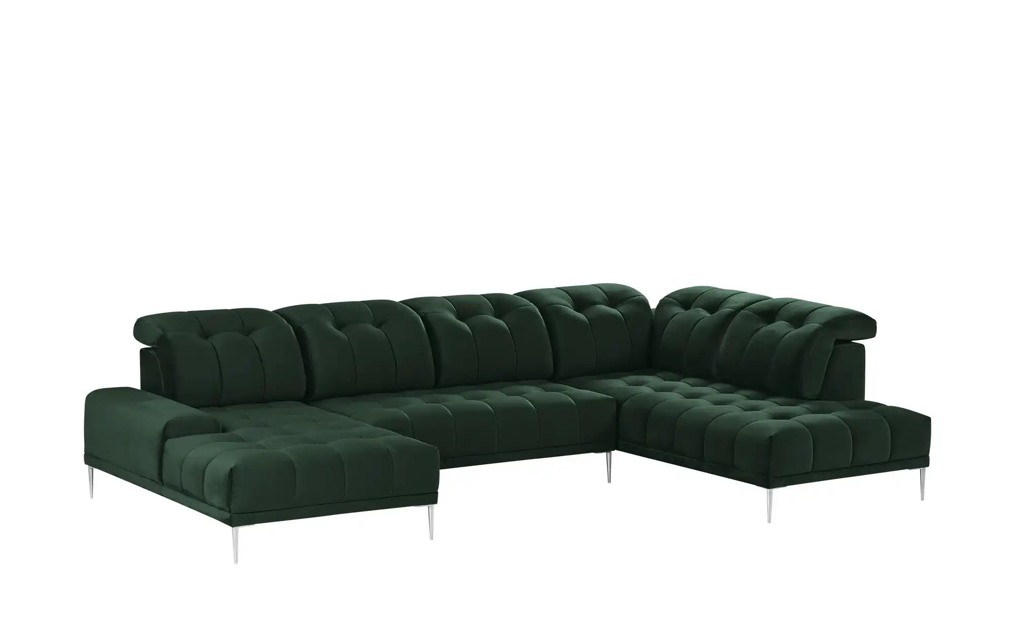 Twist Wohnlandschaft Aus Samt Grenada ¦ GrüN ¦ MaßE (Cm): B: 358 H: 107 T: 231.0 PolstermöBel > Sofas > Wohnlandschaften - MöBel Kraft-image